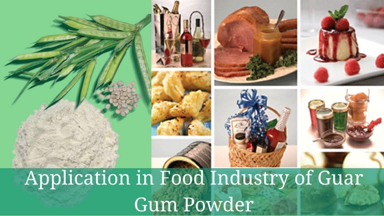 Application in food industry of Guar gum powder