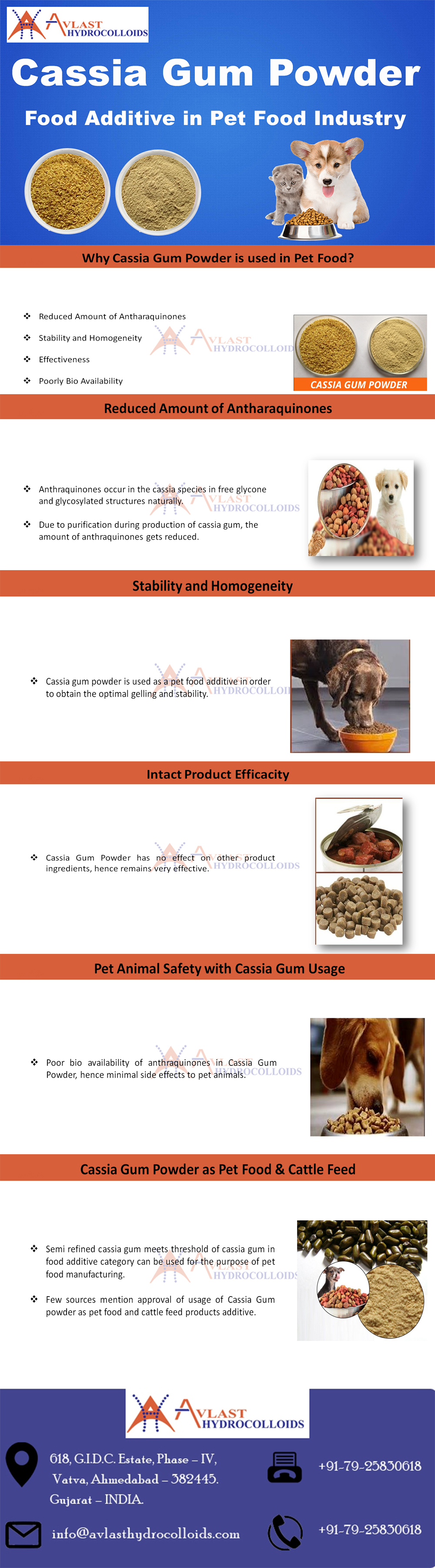 Cassia Gum Powder as a Food Additive in Pet Food Industry